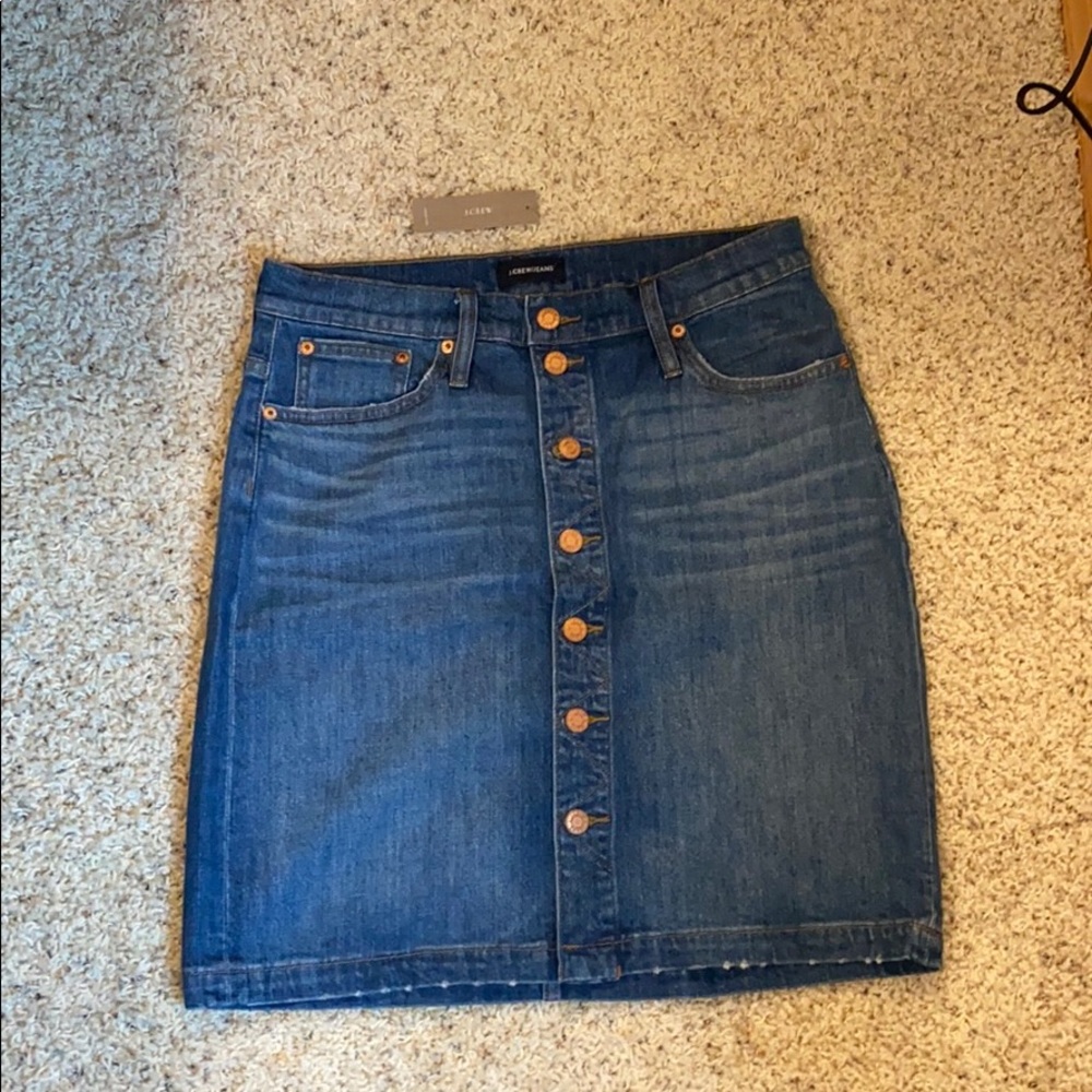 J.Crew denim mini skirt